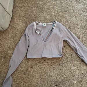 urban outfitters long sleeve go for gold crop top- medium purple worn once
